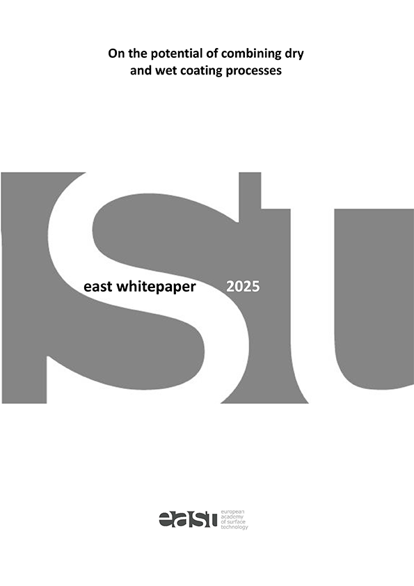 east whitepaper 2025: On the potential of combining dry and wet coating processes Cover page of the east whitepaper 2025: On the potential of combining dry and wet coating processes